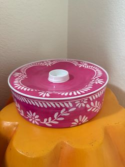 CUTE PINK MELAMINE TORTILLA HOLDER
