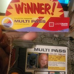 Lootcrate Exclusive Leeloo Dallas Multi Pass Fifth Element  New Never Opened
