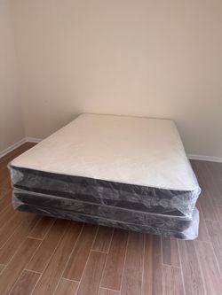Queen mattress regular set with box spring ( 2pc brand new) NEW KING-QUEEN-FULL-TWIN SIZE SETS MATTRESS AND BOX SPRING 