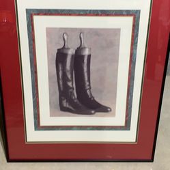 Framed Field Boots Print