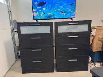 Black 4-Drawer Dressers – Set of 2, $160 for both