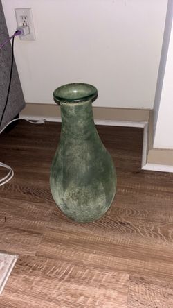 Green Glass Vase