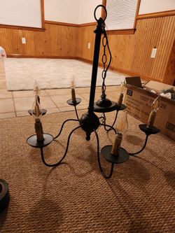 Country Candle Chandelier Light