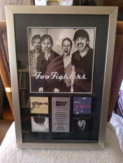 FOO FIGHTERS - Framed Award. 12 x 18 inches 