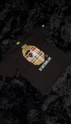 BAPE Plaid Ape Head Tee Black
