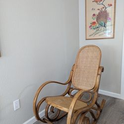 Vintage 1950 Wood Rocking Chair