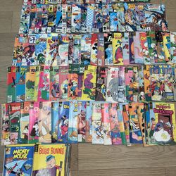 Over 100 comic book Lot DC , Marvel , Disney , And More Star Wars 