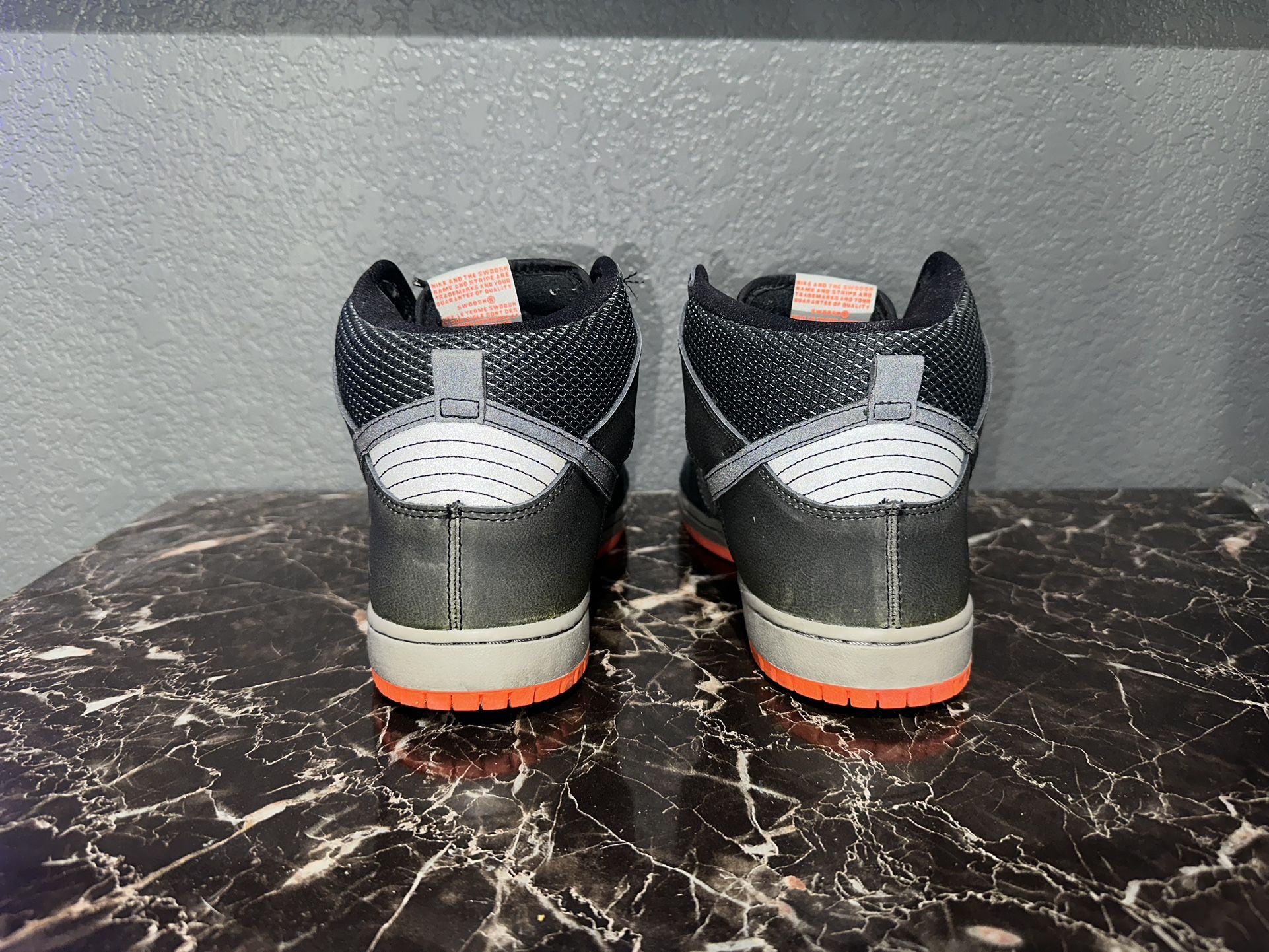 Nike SB Skateboard Dunk High PRM Shield 'Black Reflective Silver