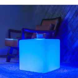 BRAND NEW..LOFTEK 16-inch LED Cube Lights: Rechargeable RGB Colors Changing Light with Remote Control, IP65 Waterproof LED Furniture Cube Chair Table 