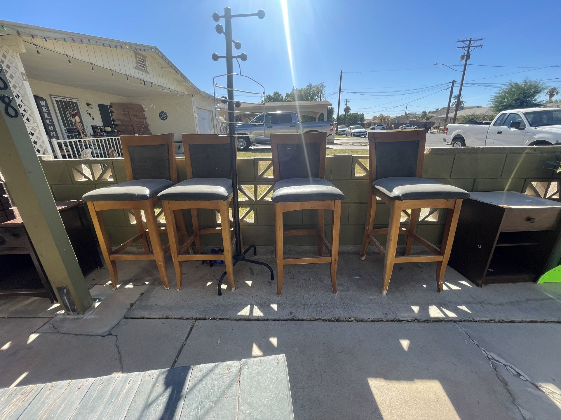 4 Outdoor Bar Stools For Sale