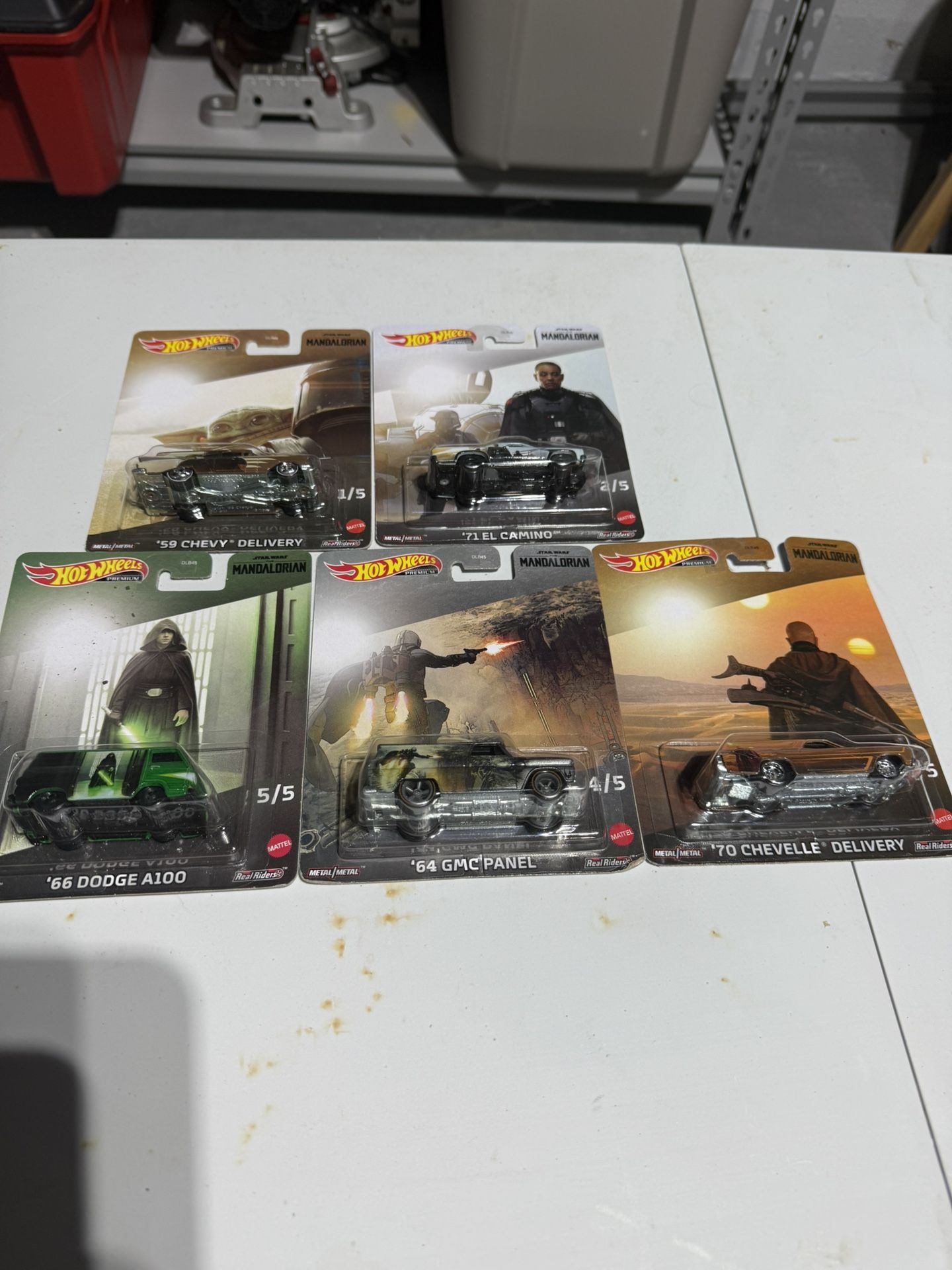 Mandalorian Set Of 5 Hot Wheels Cars In Packages