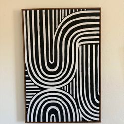 Black and White Decorative Canvas Painting 