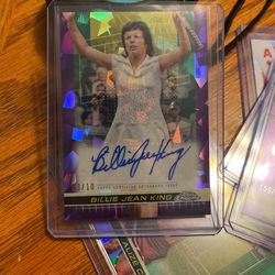 BILLIE JEAN KING AUTOGRAPH 3/10 TOPPS CHROME