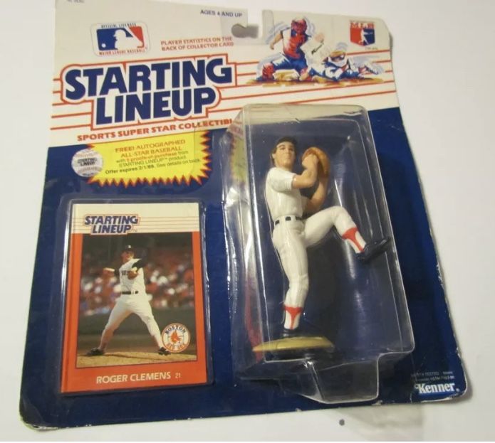 Vintage Roger Clemens Starting Lineup Figure and Baseball Card !!