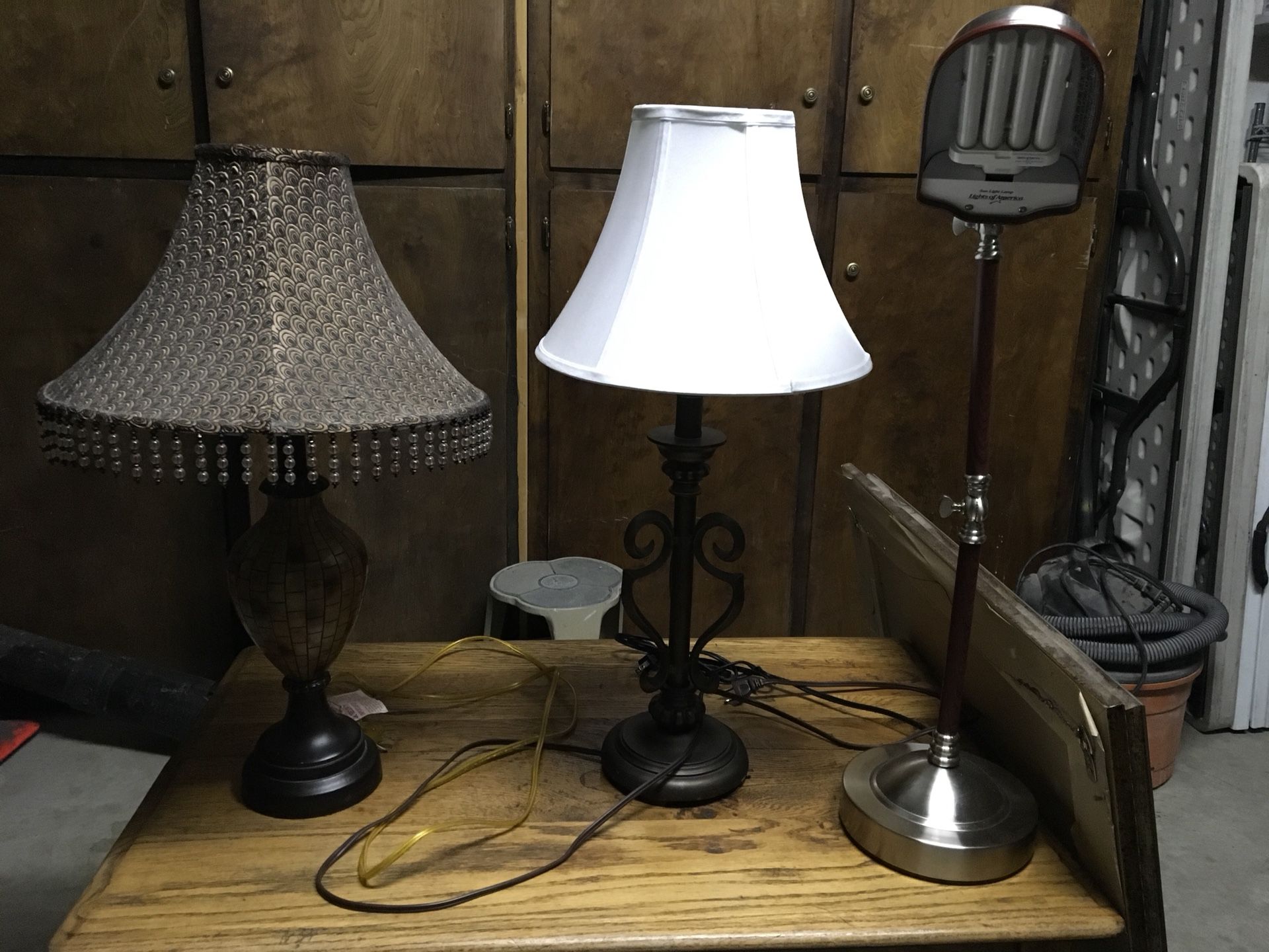 3 lamps all $25, 10 ea