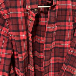 Men’s  Red/Black Plaid Shirt XS by Old Navy