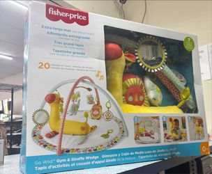 Fisherprice go wild gym and giraffe wedge new ($40 plus tax)