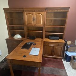 Study Or Office Desk & Shelving Units - Please Read Details