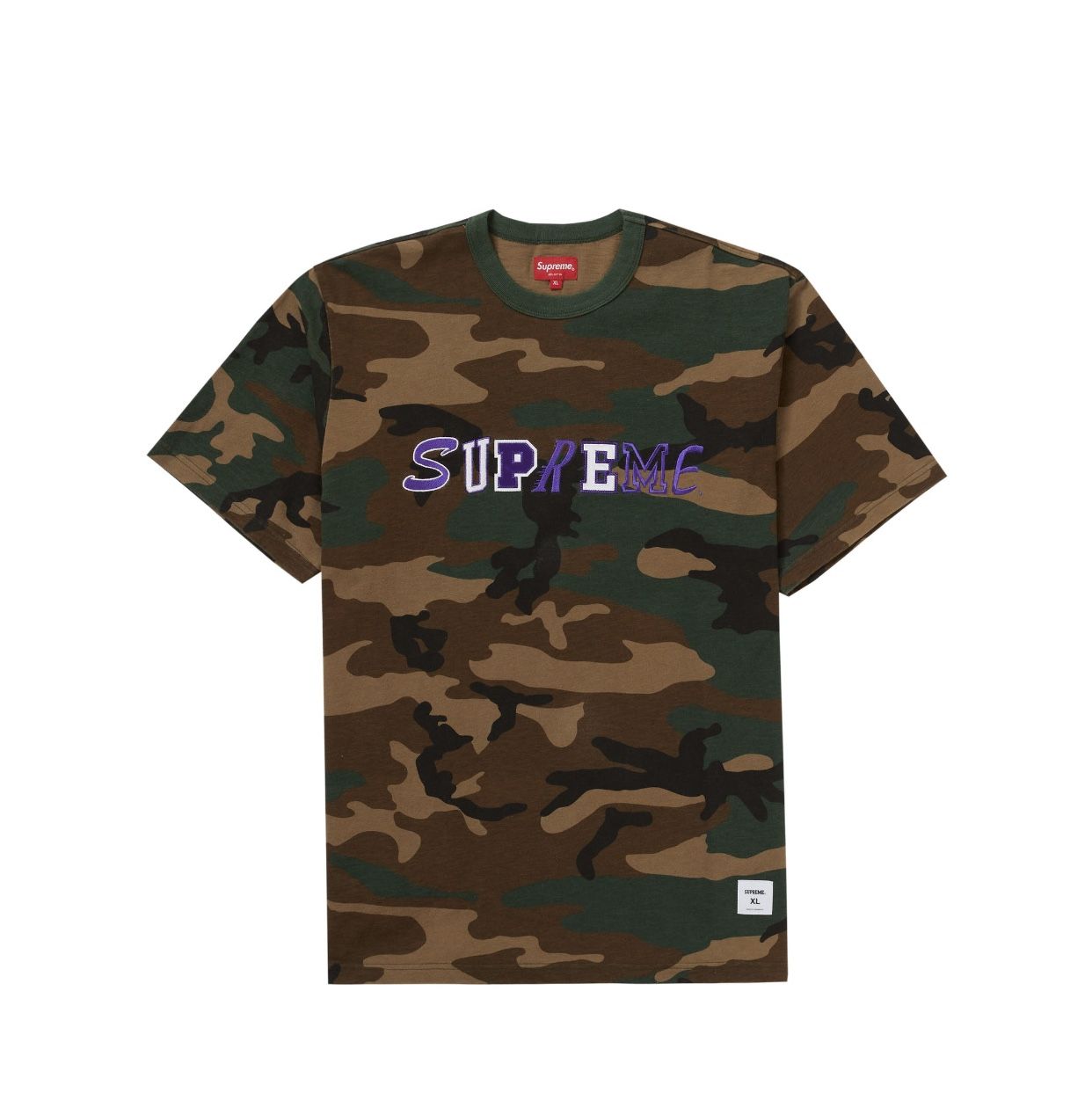 Supreme Collage Logo S/S Woodland Camo (L)