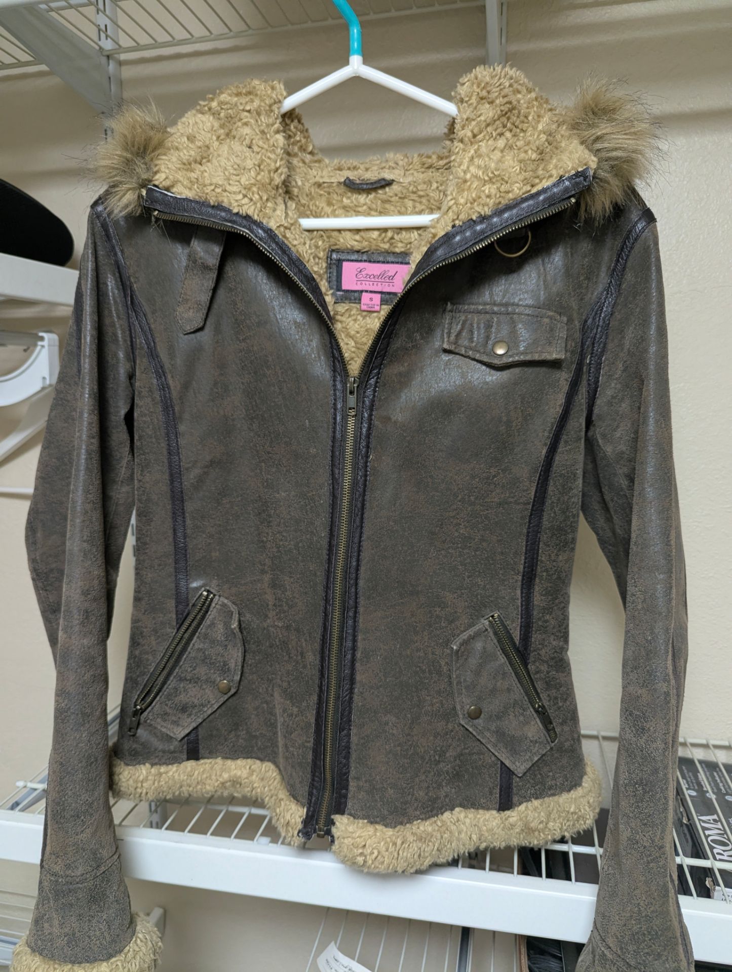 Genuine leather coat sized small