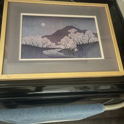 River Landscape With Rising Moon