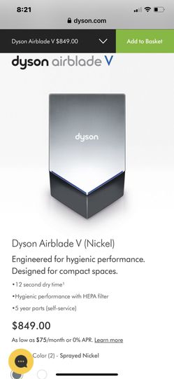 Dyson airblade hand dryer $125 EACH obo have 2 like new