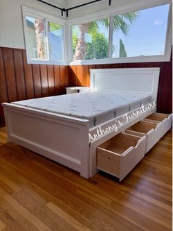 New Full Bed And Mattress With Drawers