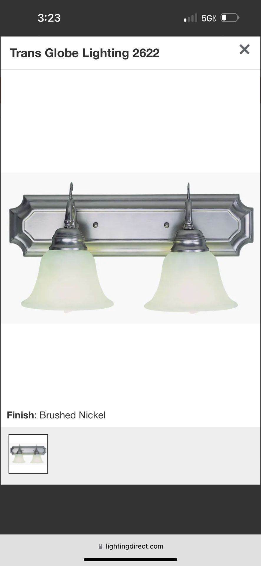 Trans Globe Lighting Model-2622BN