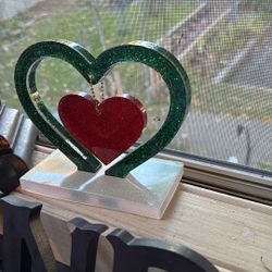 Epoxy resin a heart for Christmas