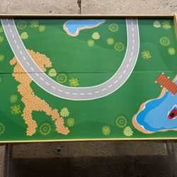Kids Wooden Play Table – Road & Car Track Design