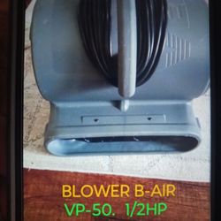  BLOWER.  B-AIR. VP-50.  1/2 HP ($99)