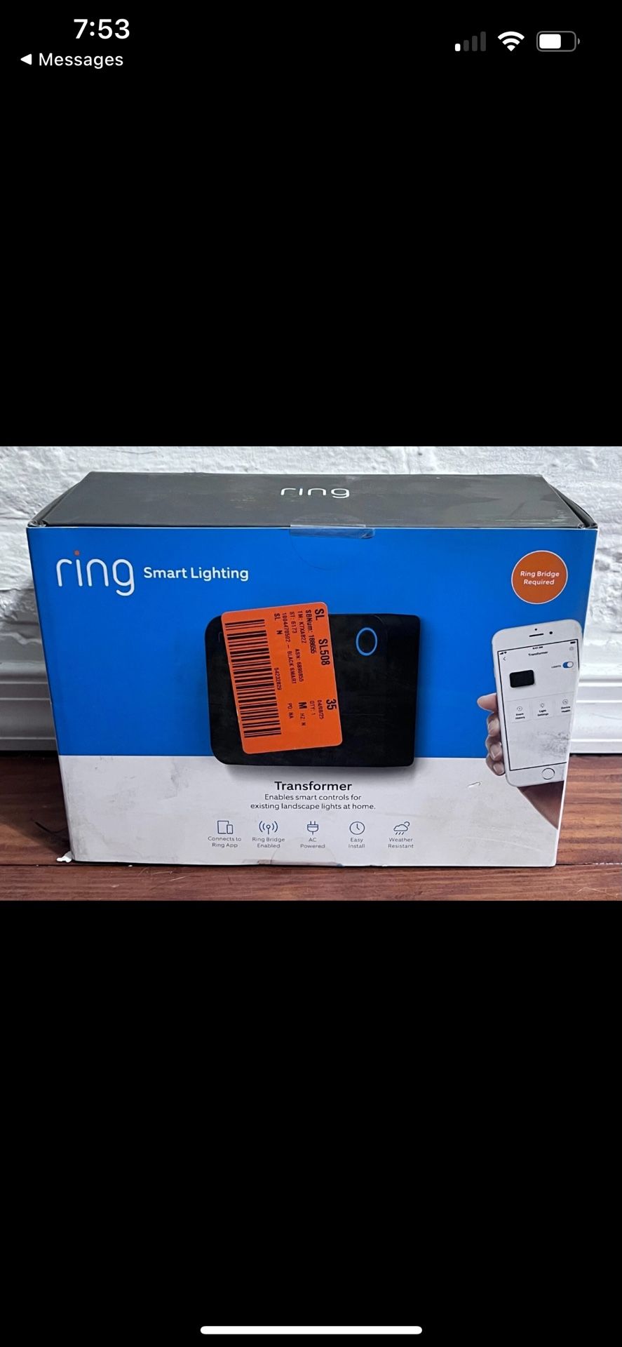 Ring Smart Lighting - Low Voltage Lighting Transformer (12V x 15V, 200W) - Black