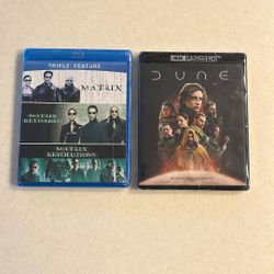 Matrix And Dune Blu-ray Discs