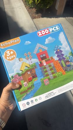 EchoPlan 200-Piece Magnetic Building Blocks Set