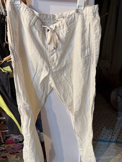 Men’s Cream Colored Linen Pants