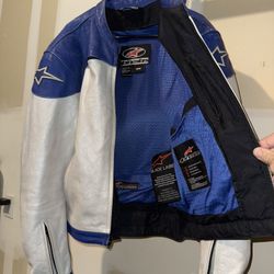 Alpine Star Armored Leather Motorcycle Jacket 