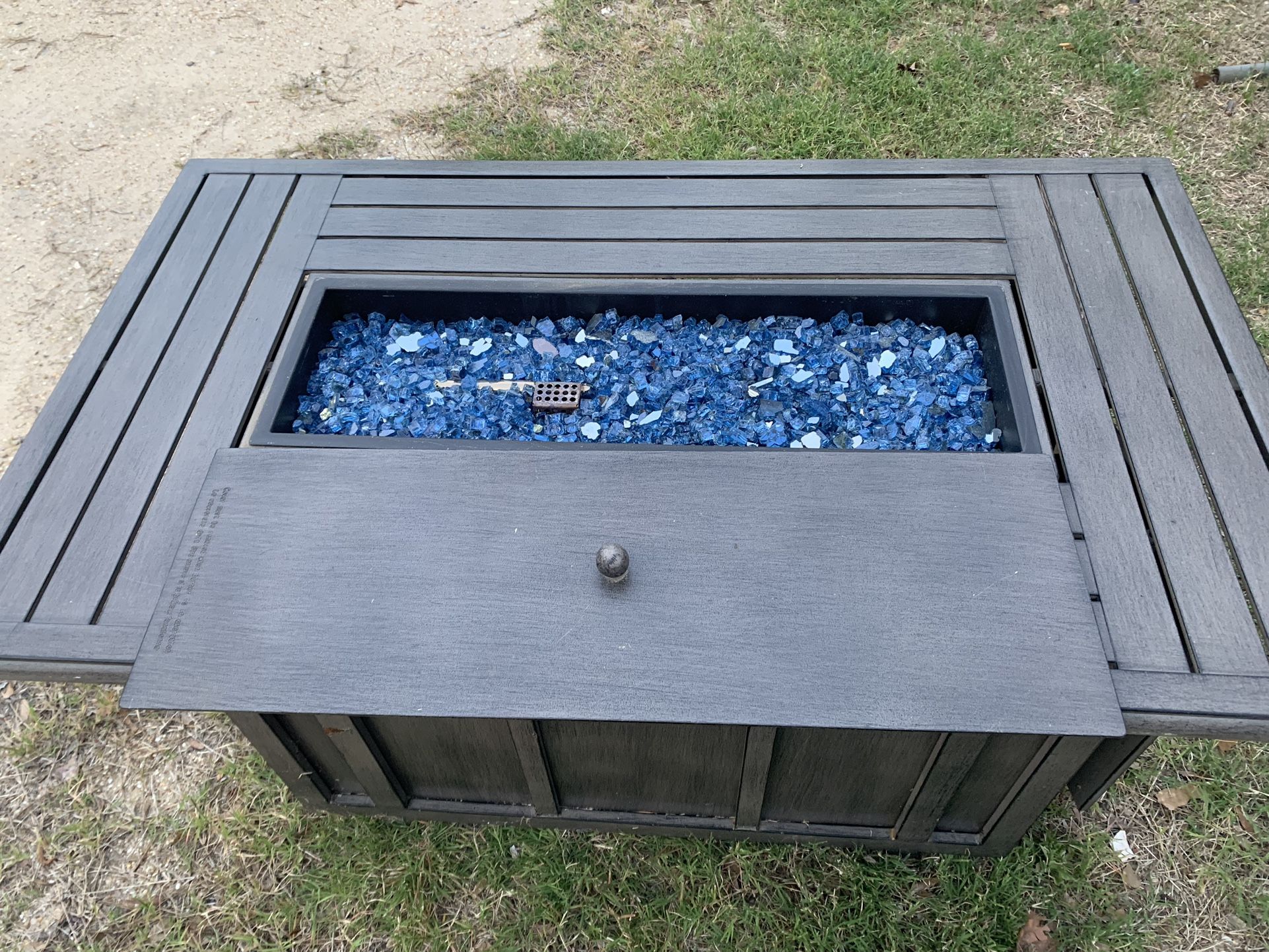 Backyard Creations® Riverside Rectangular Propane Gas Fire Pit Patio Table