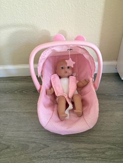 Baby doll whit  car seat