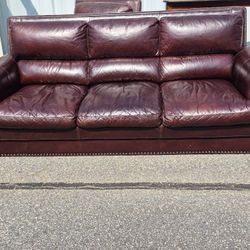 Leather Couch, Loveless And Chair 