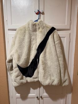 Nike Faux Fur Swoosh Jacket New
