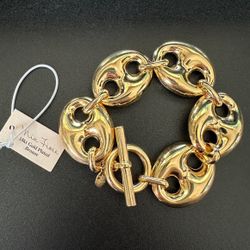 Gold Puffy 18k Plated Bracelet 