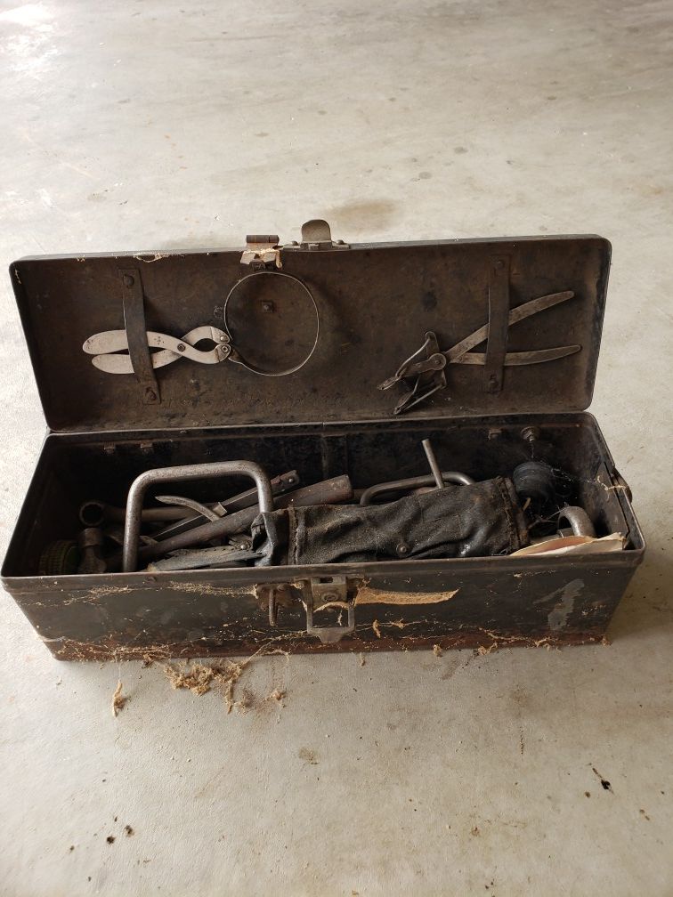 Vintage tools and tool Box