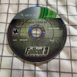 Fallout 3 Game Of The Year Edition Disc 1 &2 For Xbox 360 