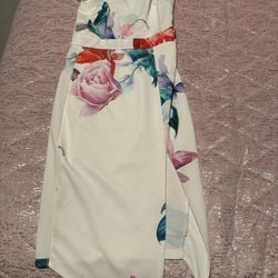Womens Rumor Boutique Tropical Floral Cutout Dress