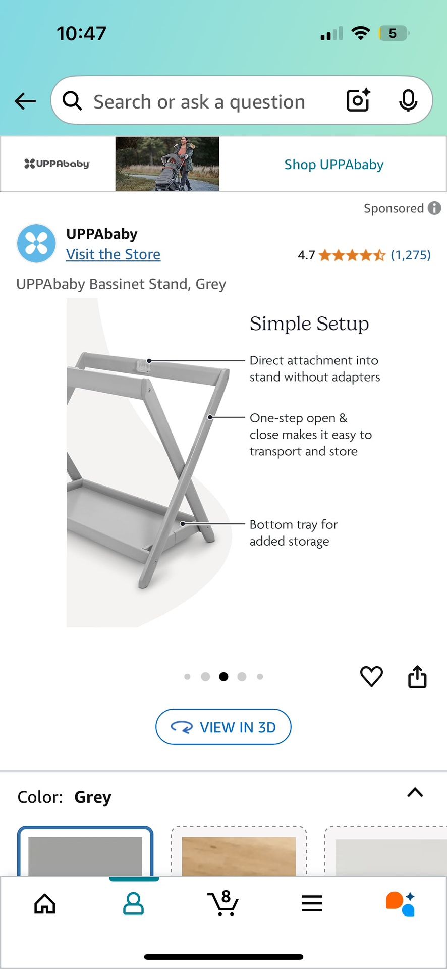 UppaBaby Bassinet Stand And Hamper