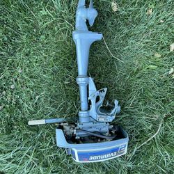 2 HP Boat Motor And A 55lbs Thrust Mini Kota Trolling Motor 