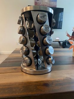 Stainless Steel Rotating Spice Rack Organizer