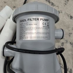 Matybobe Above Ground Pool Filter Pump 330 GPH, Electric, Grey, ABS, Easy to Clean, Suitable for Small Pools & Fish Ponds