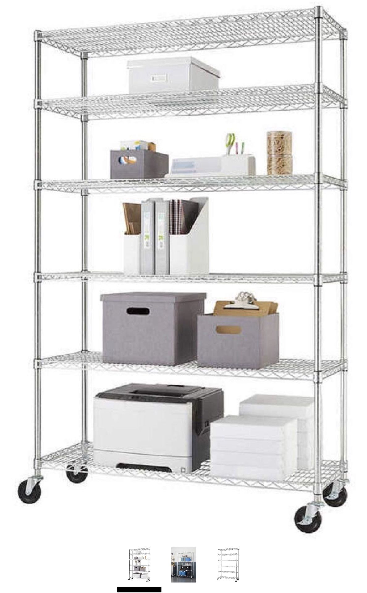 Trinity NSF 6Tier Wire Shelving Rack, 48"x18"x72" for Sale in Palm