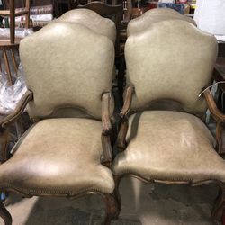 4 Leather Chairs By Kreiss
